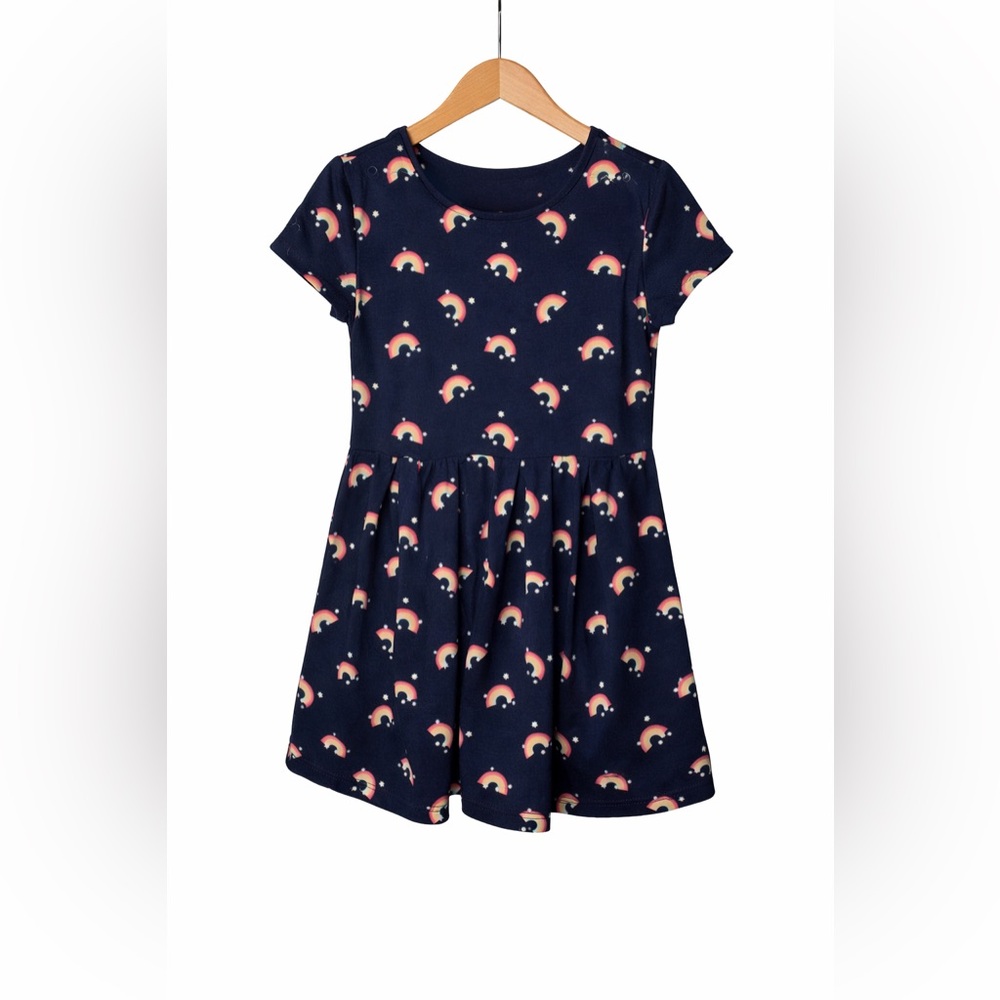 Gap Navy Dress with Rainbows. Good Condition. Size 6/7